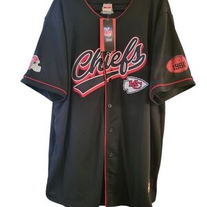 Kansas City Chiefs Black Button-Up Jersey